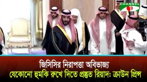 জিসিসির নিরাপত্তা অবিভাজ্য, যেকোনো হুমকি রুখে দিতে প্রস্তুত রিয়াদ ক্রাউন প্রিন্স